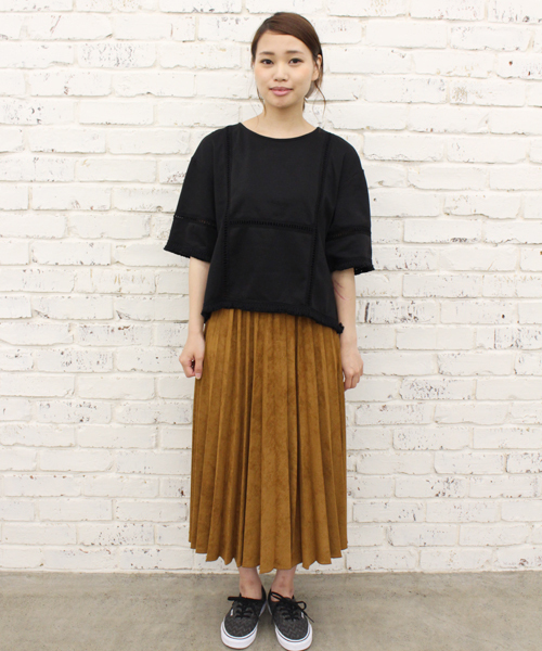 CIAOPANIC(チャオパニック)の「【Ciaopanic】 フリンジトップス(Tシャツ/カットソー・レディース・ホワイト/ブラック/カーキ・FREE)」の6枚目の写真