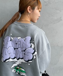 [BEN DAVIS/ベンデイビス] SMOKE LOGO 発泡プリントスウェット