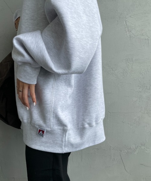 BEN DAVIS（ベンデイビス）の「[BEN DAVIS/ベンデイビス] SMOKE LOGO 発泡プリントスウェット（スウェット・レディース・グレー/オートミール/ネイビー・XL/L/M）」の6枚目の写真