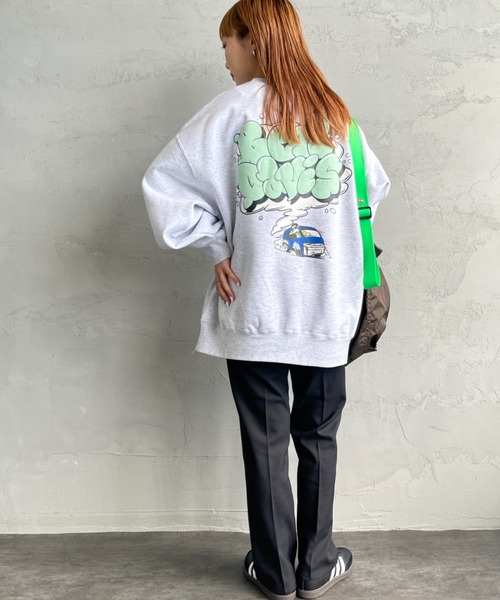 BEN DAVIS（ベンデイビス）の「[BEN DAVIS/ベンデイビス] SMOKE LOGO 発泡プリントスウェット（スウェット・レディース・グレー/オートミール/ネイビー・XL/L/M）」の17枚目の写真