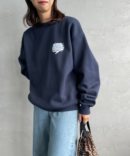 BEN DAVIS（ベンデイビス）の「[BEN DAVIS/ベンデイビス] SMOKE LOGO 発泡プリントスウェット（スウェット・レディース・グレー/オートミール/ネイビー・XL/L/M）」の7枚目の写真