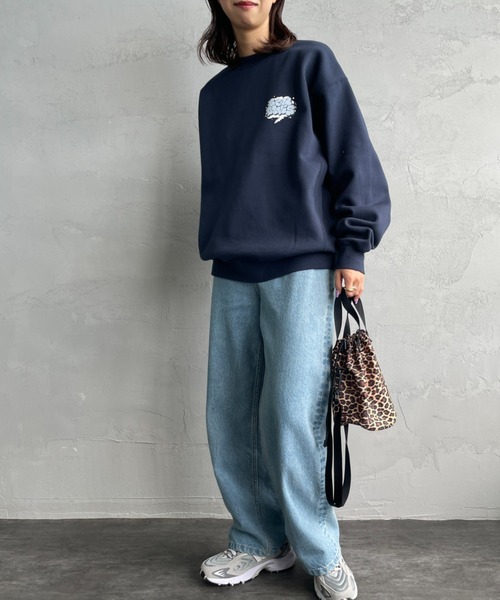 BEN DAVIS（ベンデイビス）の「[BEN DAVIS/ベンデイビス] SMOKE LOGO 発泡プリントスウェット（スウェット・レディース・グレー/オートミール/ネイビー・XL/L/M）」の10枚目の写真