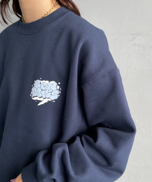 BEN DAVIS（ベンデイビス）の「[BEN DAVIS/ベンデイビス] SMOKE LOGO 発泡プリントスウェット（スウェット・レディース・グレー/オートミール/ネイビー・XL/L/M）」の13枚目の写真