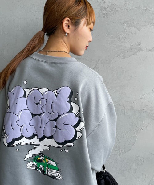 セール】[BEN DAVIS/ベンデイビス] SMOKE LOGO 発泡プリントスウェット