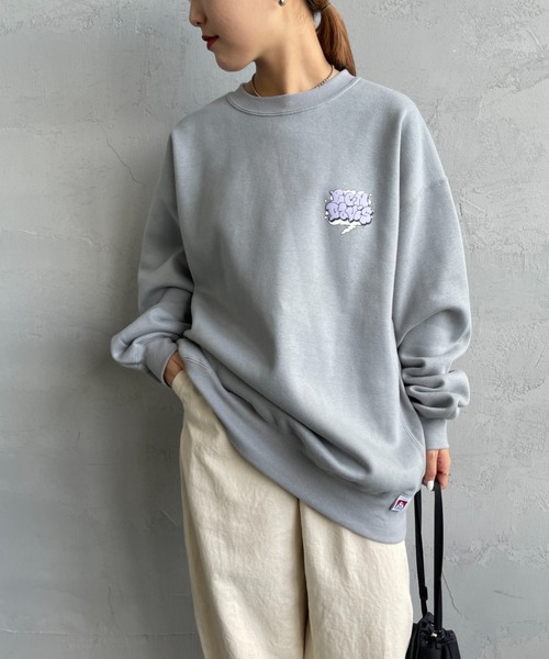BEN DAVIS（ベンデイビス）の「[BEN DAVIS/ベンデイビス] SMOKE LOGO 発泡プリントスウェット（スウェット・レディース・グレー/オートミール/ネイビー・XL/L/M）」の19枚目の写真