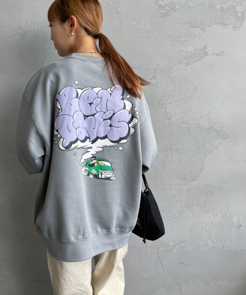 BEN DAVIS（ベンデイビス）の「[BEN DAVIS/ベンデイビス] SMOKE LOGO 発泡プリントスウェット（スウェット・レディース・グレー/オートミール/ネイビー・XL/L/M）」の21枚目の写真