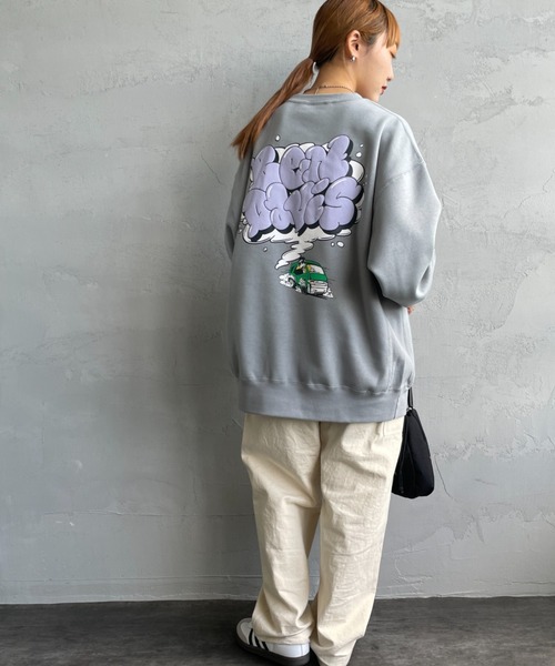 BEN DAVIS（ベンデイビス）の「[BEN DAVIS/ベンデイビス] SMOKE LOGO 発泡プリントスウェット（スウェット・レディース・グレー/オートミール/ネイビー・XL/L/M）」の16枚目の写真
