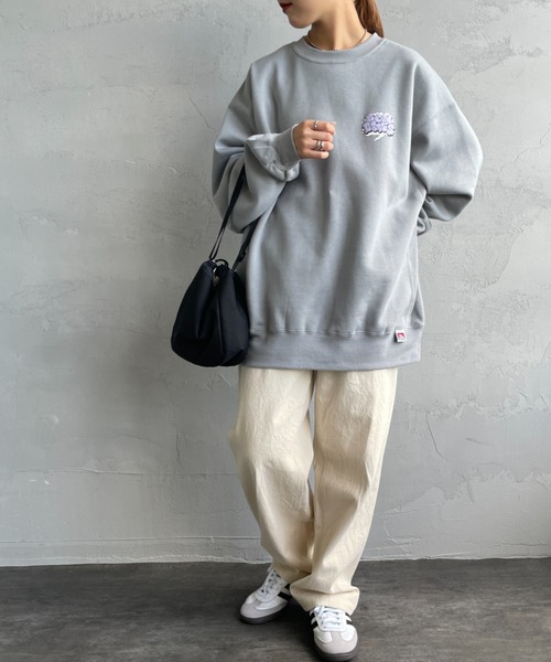 BEN DAVIS（ベンデイビス）の「[BEN DAVIS/ベンデイビス] SMOKE LOGO 発泡プリントスウェット（スウェット・レディース・グレー/オートミール/ネイビー・XL/L/M）」の22枚目の写真
