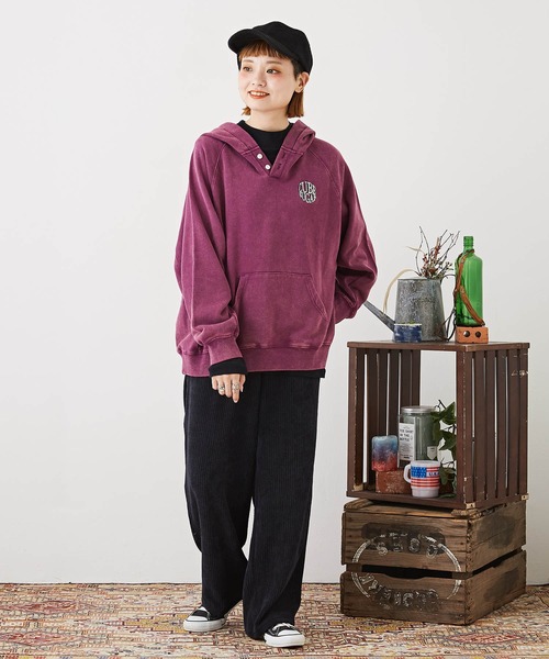 CUBE SUGAR(キューブシュガー)の「無地シャギーキャップ(キャップ・レディース・ブラック/グレイッシュベージュ・M)」の7枚目の写真