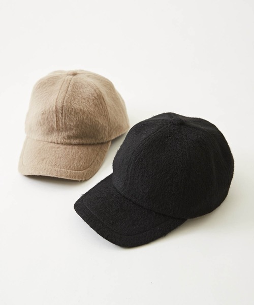 CUBE SUGAR(キューブシュガー)の「無地シャギーキャップ(キャップ・レディース・ブラック/グレイッシュベージュ・M)」の20枚目の写真