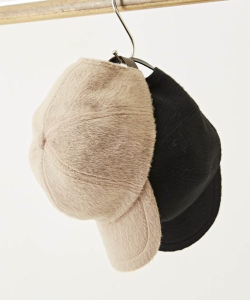 CUBE SUGAR(キューブシュガー)の「無地シャギーキャップ(キャップ・レディース・ブラック/グレイッシュベージュ・M)」の21枚目の写真
