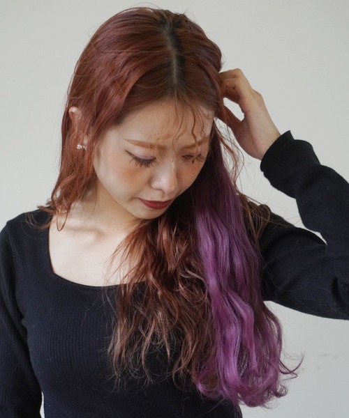 クリップタイプ 】 ポイントカラー ワンタッチ エクステ / 幅広