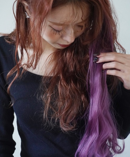 クリップタイプ 】 ポイントカラー ワンタッチ エクステ / 幅広