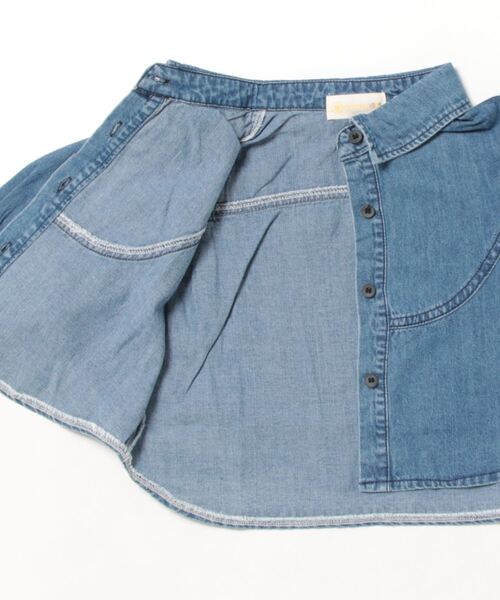 aimoha(アイモハ)の「【aimoha-KIDS-】子供服 ユニセックスデニムシャツジャケット(デニムジャケット・キッズ・ブラック/ブルー・110/80/120/100/90)」の4枚目の写真