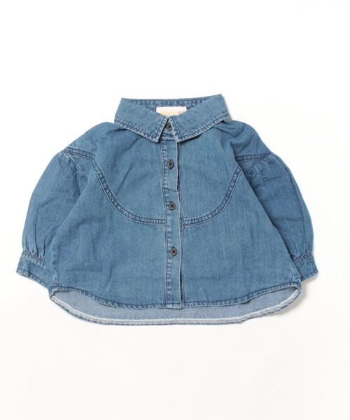 aimoha(アイモハ)の「【aimoha-KIDS-】子供服 ユニセックスデニムシャツジャケット(デニムジャケット・キッズ・ブラック/ブルー・110/80/120/100/90)」の5枚目の写真