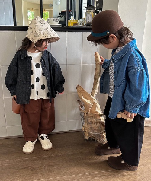 aimoha(アイモハ)の「【aimoha-KIDS-】子供服 ユニセックスデニムシャツジャケット(デニムジャケット・キッズ・ブラック/ブルー・110/80/120/100/90)」の11枚目の写真