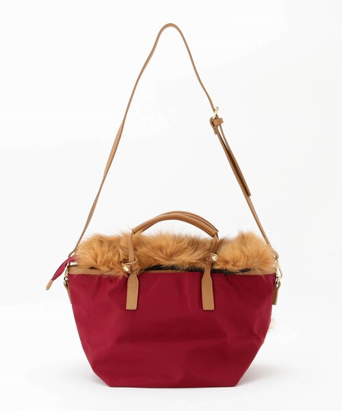 &Bridge(アンドブリッジ)の「Cachellier ファーフラップ付きショルダーバッグ(ショルダーバッグ・レディース・レッド系1・99)」の4枚目の写真