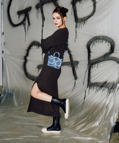 GAB GAB（ガブガブ）の「デニムBAG（ハンドバッグ・レディース・ブルー/マスタード/ネイビー/ブラック・FREE）」の12枚目の写真