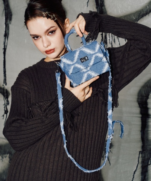 GAB GAB（ガブガブ）の「デニムBAG（ハンドバッグ・レディース・ブルー/マスタード/ネイビー/ブラック・FREE）」の13枚目の写真