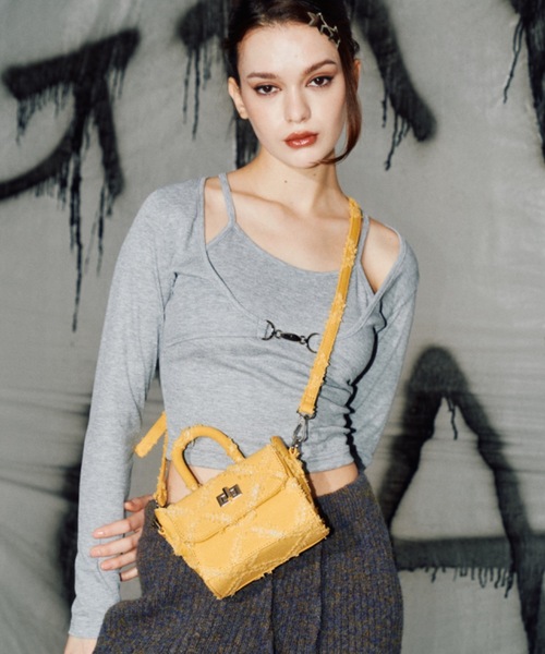 GAB GAB（ガブガブ）の「デニムBAG（ハンドバッグ・レディース・ブルー/マスタード/ネイビー/ブラック・FREE）」の6枚目の写真