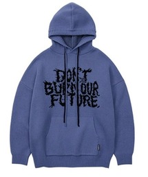 AJOBYAJO | 韓国ブランド AJOBYAJO アジョバイアジョ Oversized (19) Slogan Wool Knit Hoodie オーバーサイズ ニット セーター ビッグシルエット ニットフーディ ニットパーカー 秋服 冬服 ニットセーター ロゴニット ロゴセーター(ニット/セーター)