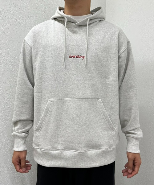 CIAOPANIC TYPY（チャオパニックティピー）の「ワンポイント刺繍裏毛パーカー（パーカー・メンズ・ライトグレー/チャコールグレー・MEDIUM/LARGE）」の5枚目の写真