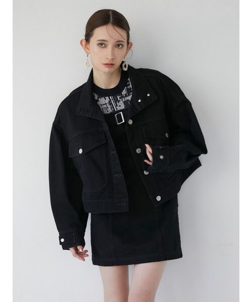 MURUA(ムルーア)の「ミックスジャガードリブトップス(ニット/セーター・レディース・ブラック/グレー/ブルー・FREE)」の12枚目の写真