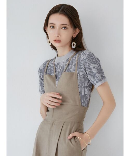 MURUA(ムルーア)の「ミックスジャガードリブトップス(ニット/セーター・レディース・ブラック/グレー/ブルー・FREE)」の15枚目の写真