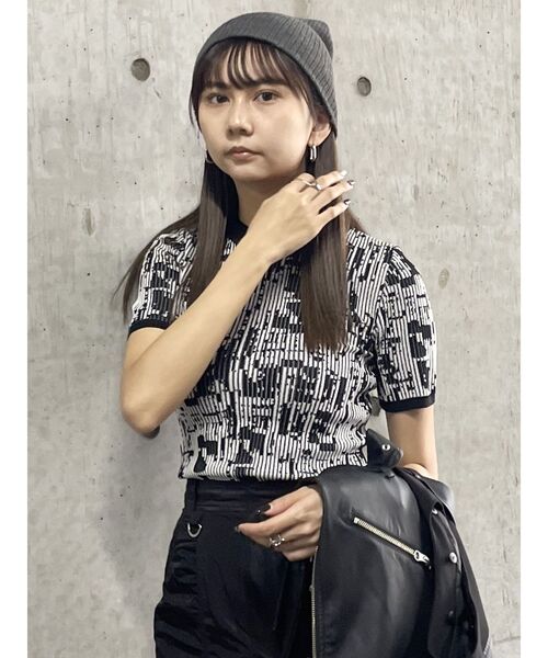 MURUA(ムルーア)の「ミックスジャガードリブトップス(ニット/セーター・レディース・ブラック/グレー/ブルー・FREE)」の20枚目の写真