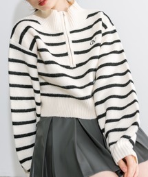 OLIVE des OLIVE | ハーフZIPハイネックニット　1032050480(ニット/セーター)