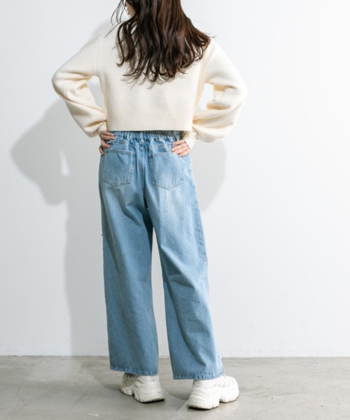 OLIVE des OLIVE(オリーブデオリーブ)の「ハーフZIPハイネックニット 1032050480(ニット/セーター・レディース・ブラック系その他/トップグレー/ブラック/アイボリー・FREE)」の8枚目の写真