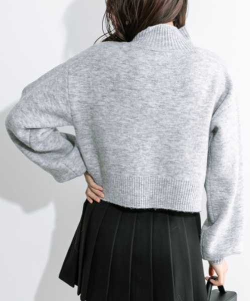 ハーフZIPハイネックニット 1032050480（ニット/セーター）｜OLIVE des