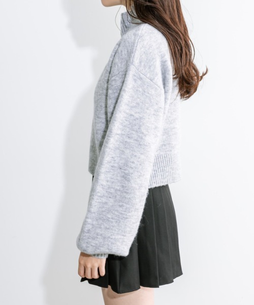 ハーフZIPハイネックニット 1032050480（ニット/セーター）｜OLIVE des