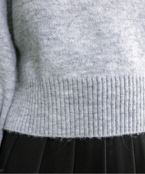 OLIVE des OLIVE(オリーブデオリーブ)の「ハーフZIPハイネックニット 1032050480(ニット/セーター・レディース・ブラック系その他/トップグレー/ブラック/アイボリー・FREE)」の5枚目の写真