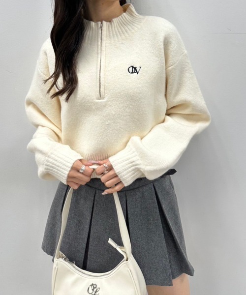 ハーフZIPハイネックニット 1032050480（ニット/セーター）｜OLIVE des