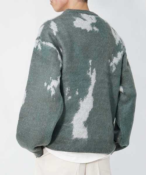 MinoriTY（マイノリティ）の「【 MinoriTY】モヘアタッチニュアンス柄ルーズニット メンズ オーバーサイズ ルーズフィット（ニット/セーター・メンズ・ブラック/チャコール・M/L）」の10枚目の写真