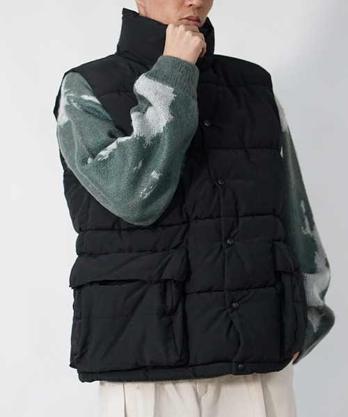 MinoriTY（マイノリティ）の「【 MinoriTY】モヘアタッチニュアンス柄ルーズニット メンズ オーバーサイズ ルーズフィット（ニット/セーター・メンズ・ブラック/チャコール・M/L）」の7枚目の写真