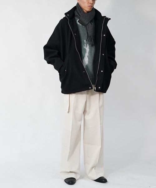 MinoriTY（マイノリティ）の「【 MinoriTY】モヘアタッチニュアンス柄ルーズニット メンズ オーバーサイズ ルーズフィット（ニット/セーター・メンズ・ブラック/チャコール・M/L）」の5枚目の写真