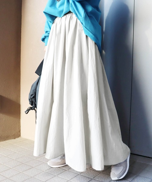 reca(レカ)の「フレアマキシスカート(スカート・レディース・ライトグレー/ブラック・M)」の16枚目の写真