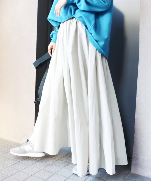 reca(レカ)の「フレアマキシスカート(スカート・レディース・ライトグレー/ブラック・M)」の15枚目の写真