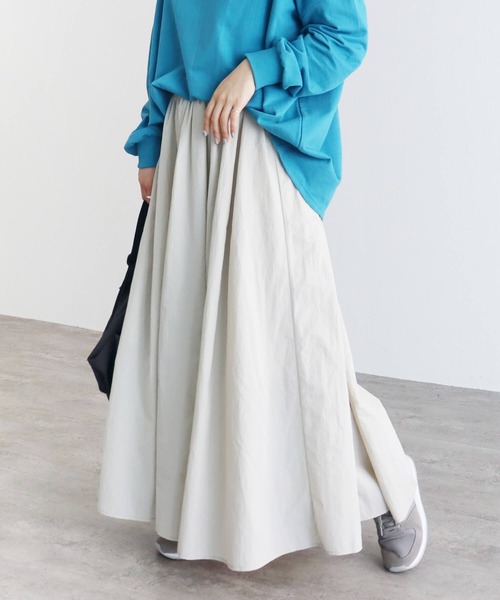 reca(レカ)の「フレアマキシスカート(スカート・レディース・ライトグレー/ブラック・M)」の14枚目の写真