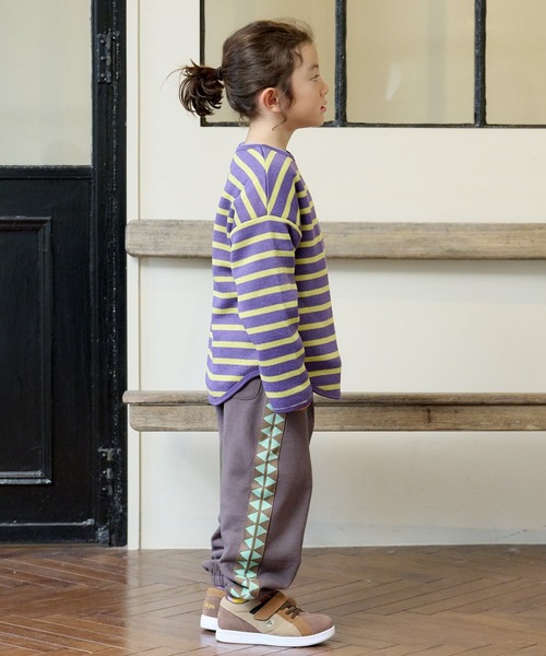 BIG FIELD（ビッグフィールド）の「トライアングルスウェットパンツ（80～150cm）（スウェットパンツ・キッズ・チャコール/ブラウン/エメラルド・100/130/140/90/120/95/150/80/110）」の7枚目の写真