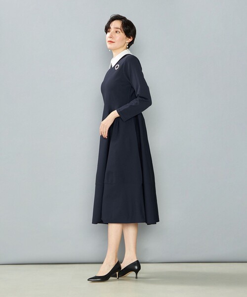 NOLLEY’S(ノーリーズ)の「《手洗い可能》白襟ワンピース(ワンピース・レディース・ネイビー・34/36/38)」の8枚目の写真