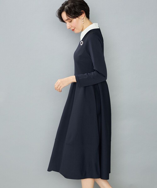 GW SALE 新品　NOLLEY'S ノーリーズ　白襟ワンピース　34 GW SALE 新品 NOLLEY'S ノーリーズ 白襟ワンピース 34