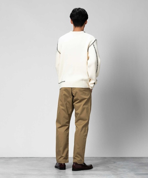 Right-on（ライトオン）の「手差しステッチニット（ニット/セーター・メンズ・ダークグレー/オフホワイト/ブラック・M/L/XL）」の17枚目の写真