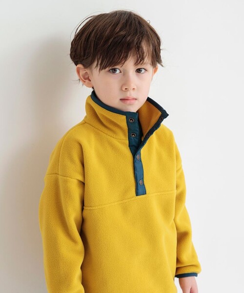 BRANSHES（ブランシェス）の「フリースプルオーバー（スウェット・キッズ・マスタード/ブルーグレー/パープル・120/130/150/110/140/90/100）」の3枚目の写真