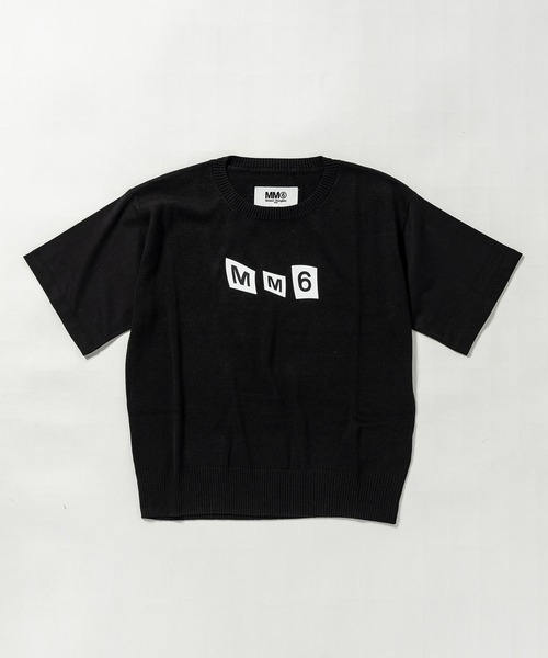 MM6 Maison Margiela（ｴﾑｴﾑｼｯｸｽ ﾒｿﾞﾝ ﾏﾙｼﾞｪﾗ）の「MM6 Maison Margiela(エムエムシックス メゾン マルジェラ)Kids & Junior ブランドロゴ半袖Tシャツカットソー（Tシャツ/カットソー・キッズ・ブラック/ホワイト・12Y/14Y/10Y/16Y）」の2枚目の写真