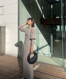 AMERI LACE DECOLLETE DRESS アメリ　AMERI Ameri（アメリ）の「DECOLLETE LACE EMPIRE DRESS（ワンピース
