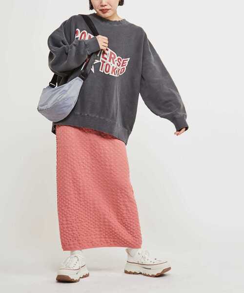 CONVERSE TOKYO(コンバーストウキョウ)の「POPCORN KNIT NARROW SKIRT(スカート・レディース・ブラック/ブルー/ピンク・FREE)」の10枚目の写真