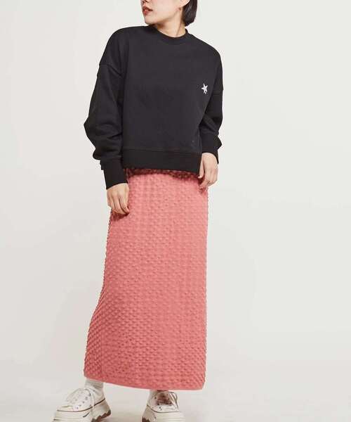 CONVERSE TOKYO(コンバーストウキョウ)の「POPCORN KNIT NARROW SKIRT(スカート・レディース・ブラック/ブルー/ピンク・FREE)」の13枚目の写真